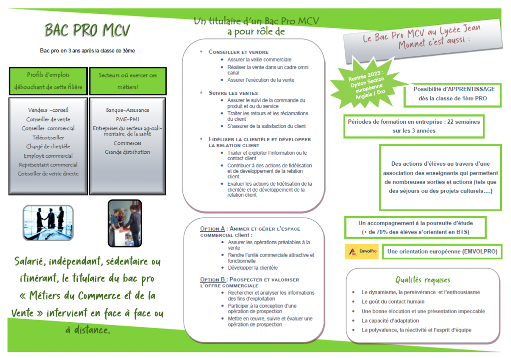 Les formations > Section d'Enseignement Professionnel >Le baccalauréat